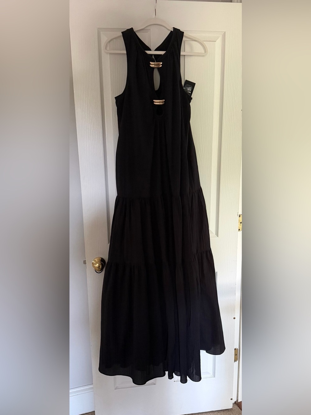 NEW WITH TAGS. Acler Black Tiered Sleeveless Maxi Dress - Picture 6 of 6